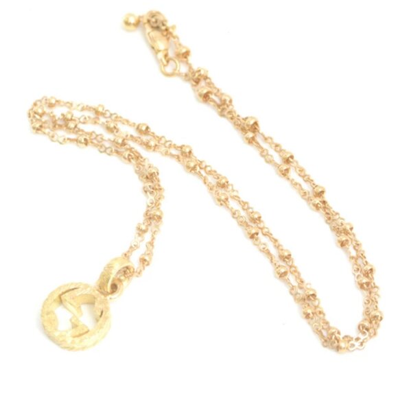 GUCCI Interlocking G Arabesque Necklace 16" 18k Yellow Gold 750 Auth - Picture 1 of 6